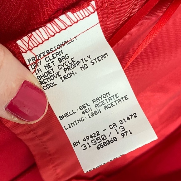 Gunne Sax Dress Size XS Small Vintage 90s Jessica McClintock Red Prom Dress - Picture 13 of 15